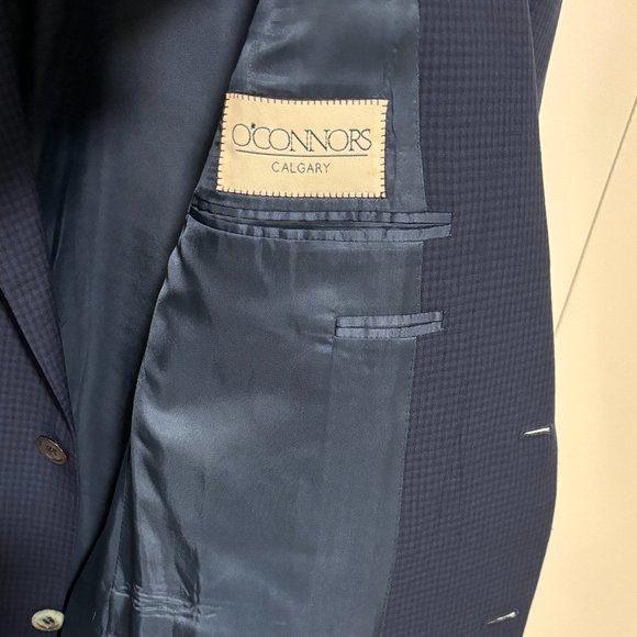 Canali Bue Checked Wool Sport Coat/ Blazer 44/46 Made in Italy - Picture 11 of 12